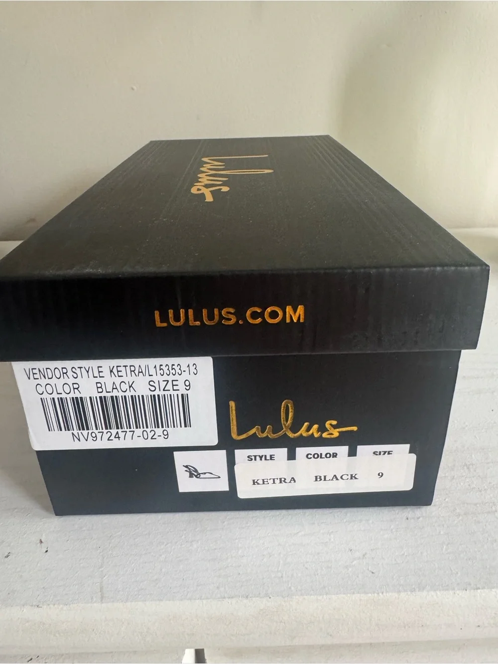 NWT Lulus Ketra Black Chain 2.25” Kitten Heel Slingback Pumps - Size 9